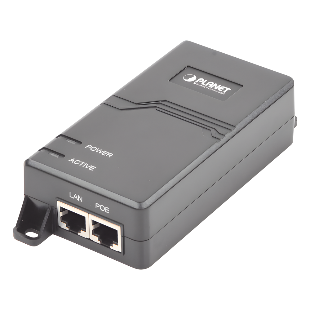 Inyector PoE IEEE 802.3at, Puertos Gigabit, Hasta 30 W de Salida PoE (Mid-span)