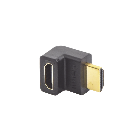 Adaptador HDMI de 90 Grados Macho a Hembra / Hacia Arriba / HDMI 2.0 4K@60Hz / Proporciona Flexibilidad Sin Doblar los Cables HDMI