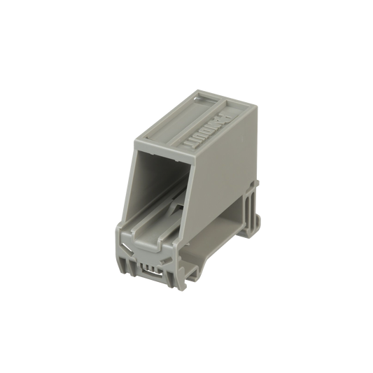 Adaptador de 1 Puerto, Para Conectores Tipo Mini-Com, Blindado, Montaje en Riel Din Estándar de 35 mm (1.38 Pulgadas), Color Gris Internacional