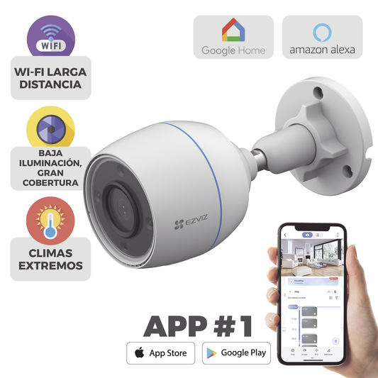 Bala WiFi 2  MP | Detección humana | Micrófono Integrado | Micro SD | Excelente Vision Nocturna | Uso Exterior