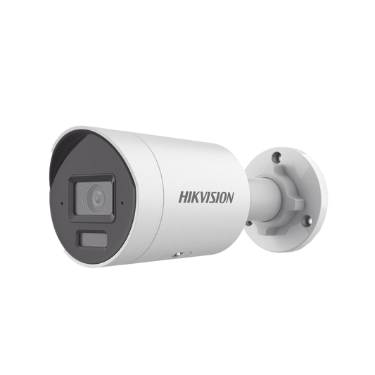 [Dual Light + 2 Micrófonos Integrados] Bala IP 8 Megapixel (4K) / Lente 2.8 mm / 40 mts Luz Blanca + 40 mts IR / ACUSENSE / Exterior IP67 / WDR 120 dB / PoE  / Micro SD / Metal / ACUSEEK