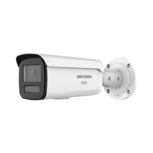 [Dual Light + ColorVu 3.0 + HikAI] Bala IP 8 Megapixel / Lente 4 mm / 60 mts IR + Luz Blanca / Exterior IP67 / Estrobo Azul y Rojo / WDR 130 dB / ACUSENSE 3.0 / Metal / NEMA 4X / ACUSEEK