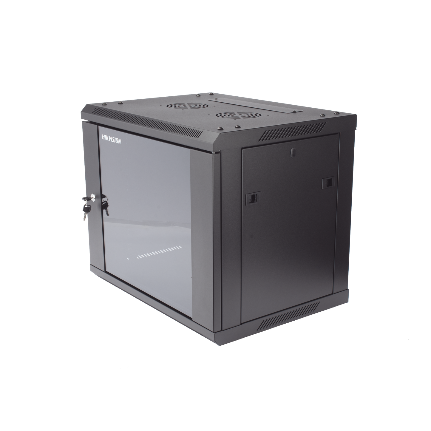 Gabinete para Montaje en Pared - Piso / Puerta de Cristal Templado / Cuerpo Fijo / 9 Unidades de Rack / 19" / Fabricado en Acero