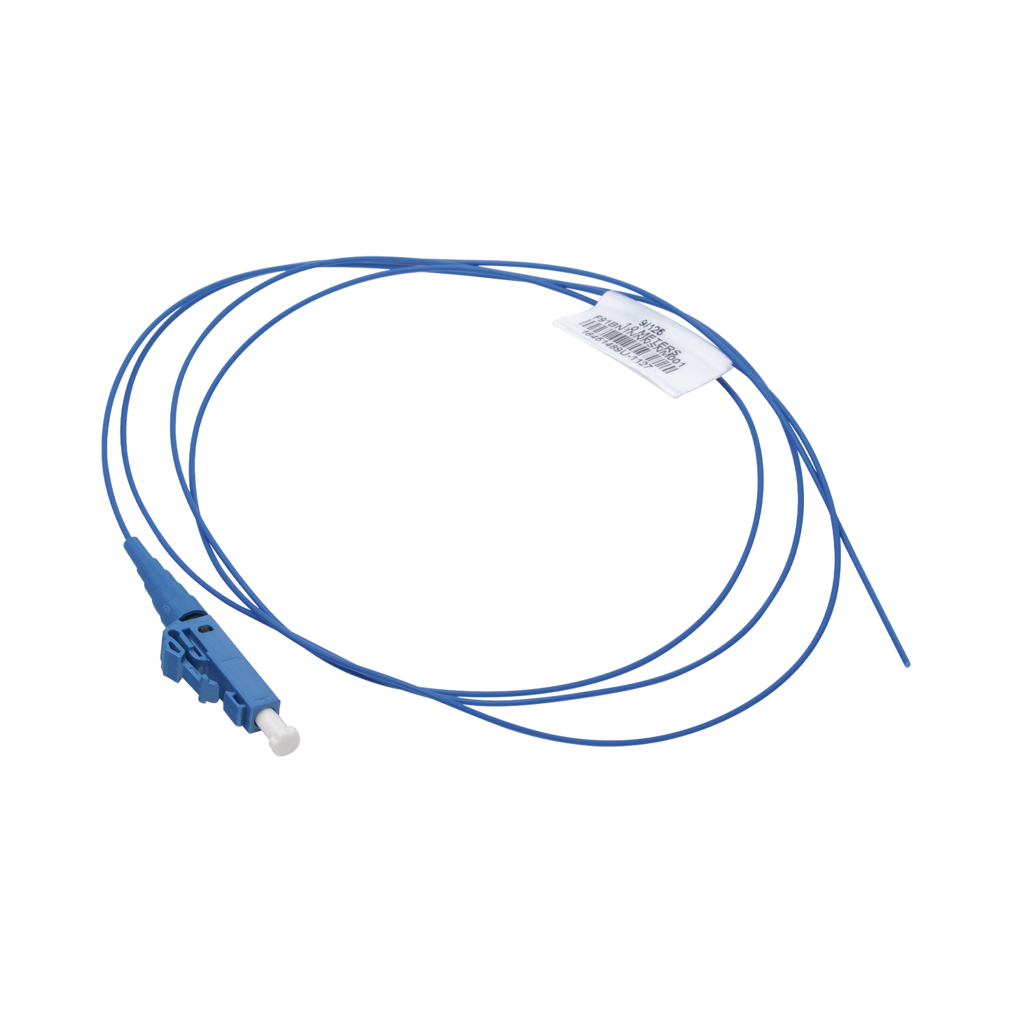 Pigtail de Fibra Óptica LC Simplex, Monomodo OS2 9/125, 900um, Color Azul, 1 Metro (3.28 Pies)