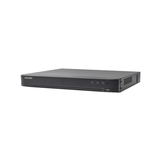 [Audio Bidireccional] DVR 32 Canales TurboHD + 8 Canales IP / 5 Megapixel Lite - 3K Lite / Acusense / Reconocimiento Facial  / Audio por Coaxitron / 2 Bahías de Disco Duro / H.265+ / Salida de Video en Full HD