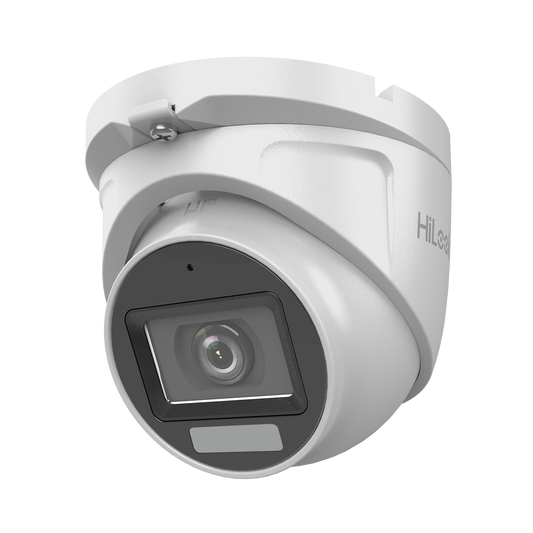 [Dual Light + ColorVu] Turret TURBOHD 2 megapixel / 30 mts IR + 20 mts luz blanca/ Lente 2.8 (100° de Visión) / Exterior IP66 / Audio por Coaxitron / TVI-AHD-CVI-CVBS / Metal / Smart-Hybrid Light