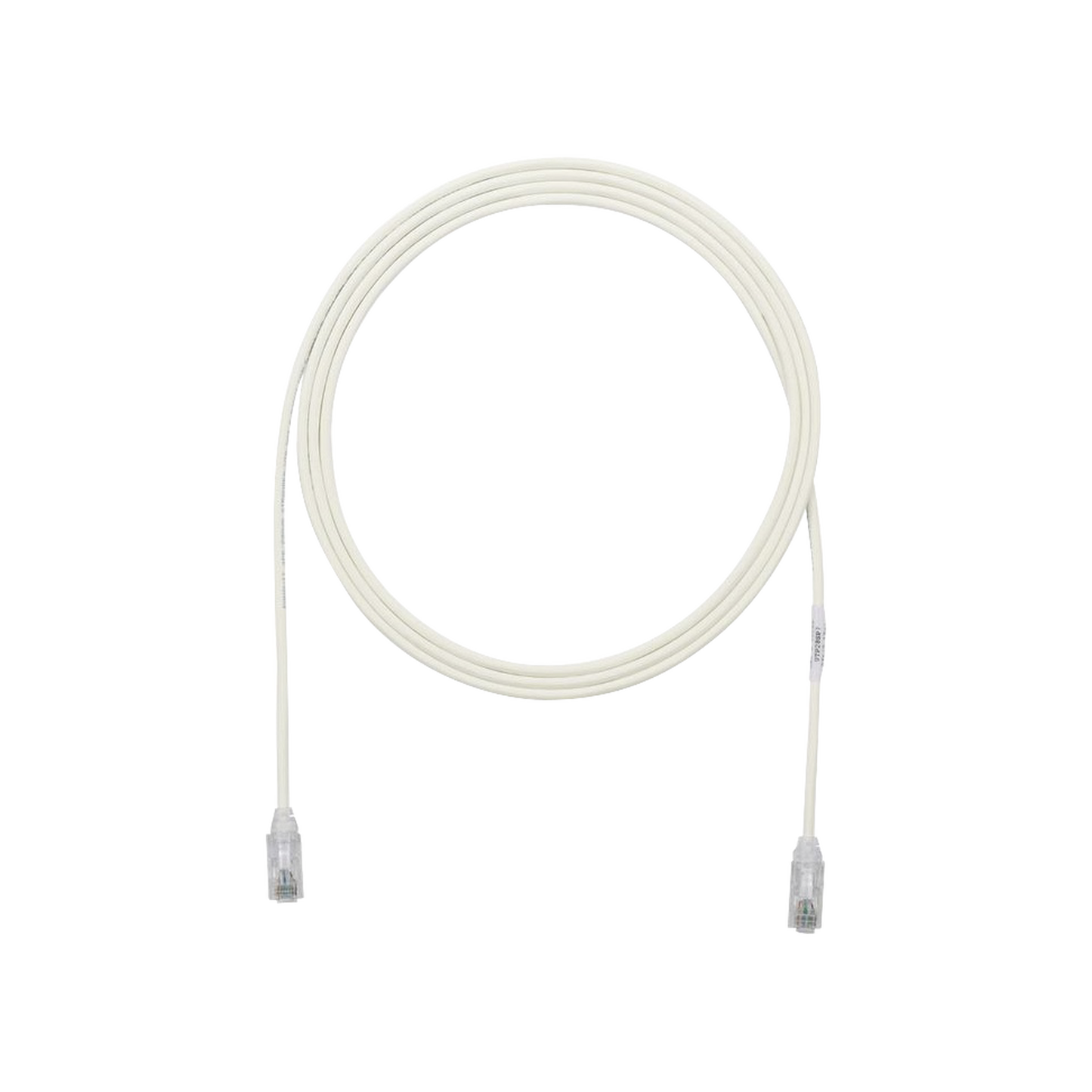 Cable de Parcheo TX6, UTP Cat6, Diámetro Reducido (28AWG), Color Blanco Mate, 0.30 Metros (1 Pie)