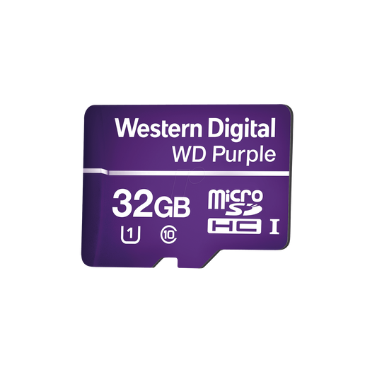 Memoria microSD de 32GB PURPLE, Especial Videovigilancia