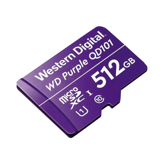 Memoria microSD de 512 GB PURPLE, Especial Videovigilancia
