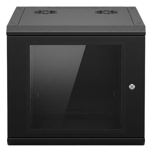 Gabinete de Pared 9U de 635 mm de Profundidad, Rack de 19 in en Acero Reforzado: Compacto y Resistente para Soluciones Profesionales